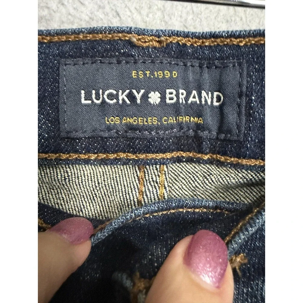 Lucky Brand Jeans Mens 30x30 Blue Dark‎ Wash Classic Straight Leg Stretch Denim